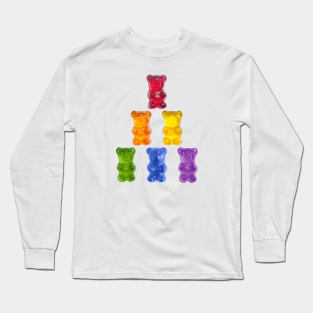 gummy bear pyramid Long Sleeve T-Shirt by mystudiocreate